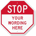 SmartSign Custom STOP Sign 18"x18" 3M Laminated EG Reflective 80 mil Aluminum, Personalized Metal Sign for Outdoor, Parking Lots, Gate, Garages, USA-Made