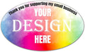 LAUKIYE 100-500 Custom Stickers Personalized Labels, Customized Stickers with Any Image Logo and Text. Custom Stickers for Business LogoThank You Labels,etc. (Oval,4X3 Inch)