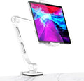 suptek Aluminum Tablet Desk Mount Stand 360° Flexible Cell Phone Holder for iPad, iPhone, Samsung, Asus and More 4.7-11 inch Devices, Good for Bed, Kitchen, Office (YF208BW)
