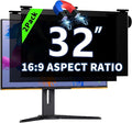 2 Pack Magnetic Hanging Computer Privacy Screen 32 Inch for 16:9 Widescreen Monitor, Removable Privacy Screen Anti Glare Blue Light Computer Screen Shield, Anti-Scratch 32 in Protector Film