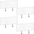 Tatuo 4 Pcs Acrylic Desk Privacy Panel 47.2''l x 15.8w'' Noise and Visual Distractions Acoustic Desk Dividers Partition with Adjustable Universal Base for Offices Schools Reception Area Call Centers