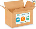Medium Shipping & Moving Boxes 16x10x10 inches (10-Pack) - Extra Strength 200 lb vs Regular - Corrugated Packing Boxes for Moving - Cardboard Box, Made in USA - Packaging Box by IDL Packaging