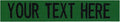 Custom Uniform Name Tapes Solid Colors. Kelly Green Fabric, 4 Inch Sew on
