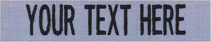 Custom Uniform Name Tapes Solid Colors. Made in The U.S.A. Ships Under 24 Hours. Chambrell Fabric, 5 Inch Hook Fastener (Uniform Ready Fastener)