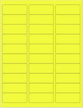 NextDayLabels - 8-1/2 x 11" Neon Color High Light Fluorescent Labels for Laser & Inkjet Printer (Yellow Fluorescent, 1" x 2-5/8" - 30 Per Page | 750 Labels)