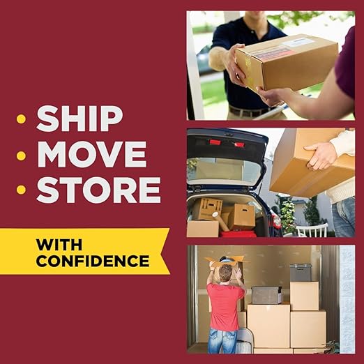 Scotch Secure Seal Packaging Tape, Packing Tape for Shipping and Moving, 1.88 in x 54.6 yd, 6-Pack