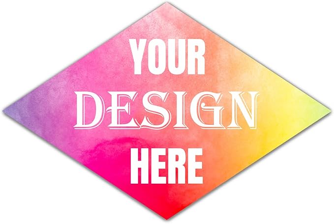 100-500 Custom Stickers Personalized Labels, Customized Stickers with Any Image Logo and Text. Custom Stickers for Business LogoThank You Labels,etc. (Diamond, 3X1 Inch)
