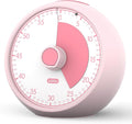 Visual Timer for Kids 60-Minute - Countdown Timer with Optional Alarm, Focus Tool for ADHD & Autism, Time Management for Homework, Chores, Office, Kitchen, Teaching & Study Routines (Pink)
