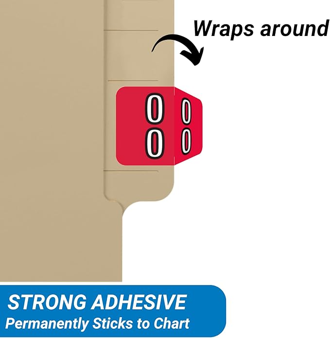 Doctor Stuff - File Folder Labels, Terminal Digit Filing, Consecutive Double Digit Numbers 20-29, Barkley FDDBM Match - BXDM Series Chart Stickers, Yellow, 1" x 1-1/2", 500/Roll