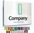 Custom Metal Signs, Personalized Aluminum, Customized Safety, Business Signs, Waterproof Outdoor, White Aluminum (Logo, 18x12 In)