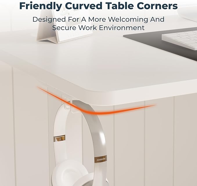 FitStand Adjustable Standing Desk, Large 79x31 Inches Standing Desk with Cable Management, Height Adjustable Home Office Computer Desk with Memory Preset& Cup Holder, White