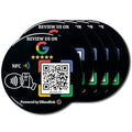 Epoxy Sticky Card with NFC Chip & QR Code - Compatible with Google Business Page for Customer Reviews, Boost Business Reviews, Essential for Small Businesses, No App, No Monthly Fee (Black-5 Cards)