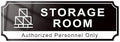 Storage Room Door Sign for Business, Self-Adhesive Durable Modern Storage Room Sticker, UV and Weather Resistant Authorized Personnel Only Signs for Home, Business, Restaurants, Private Area