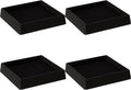 VOCOMO 5X5 Rubber Caster Cups, Non Slip Furniture Pads, Anti-Slip Gripper, Anti Skid Furniture Feet, Anti Slide Floor Protector for Bed Couch Stoppers - 4 Pack Black