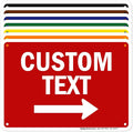 Custom Arrow,Custom Directional Sign, Right Arrow, 7x10 Inches, 55 mil thick HDPE (high density polyethylene) Made in USA by My Sign Center