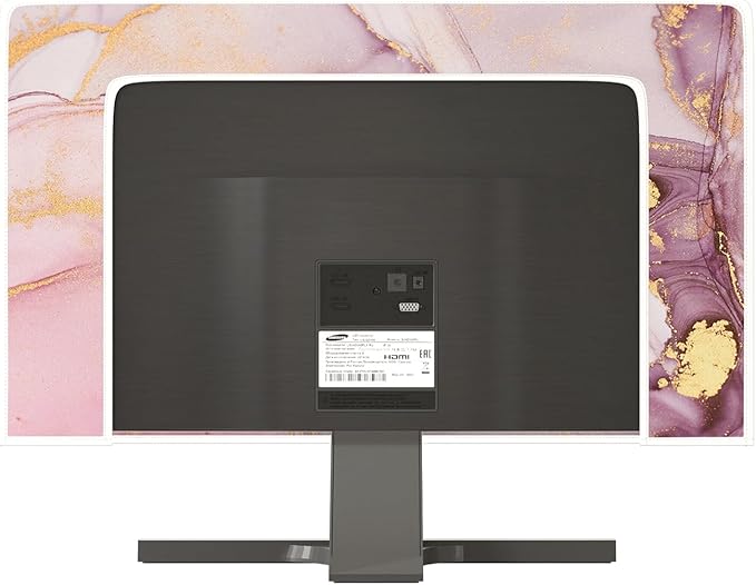 Baocicco Pink Gold Marble Waterproof Screen TV Cover 65 Inch Decorative Modern Television Cover for Home TV Screen Texture Dust Proof Monitor Covers for Television Screen LED LCD OLED TVs