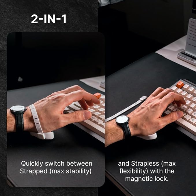 DELTAHUB Carpio G2.0 - Adveenced Ergonomic Right-Handed Gaming Wrist Rest for Mouse - Superior Support for Serious Gamers (Small, Right, Grey)