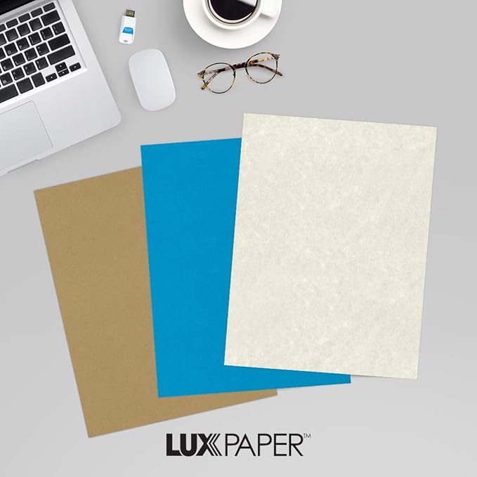 LUXPaper 8.5" x 11" Paper | Letter Size | Cream Parchment | 60lb. Text | 500 Qty