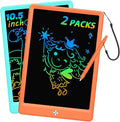BUKEBU LCD Writing Tablet Doodle Board, Colorful Drawing Pad, Electronic Drawing Tablet, Drawing Pads,Travel Gifts for Kids Ages 3 4 5 6 7 8 Year Old Girls Boys (10.5 inch, Blue&Orange)