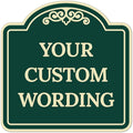 Custom Decorative Sign, Personalized Metal Sign for Business, Driveway, Home, Airbnb, Office Door Plaque,Green Background,24x24 Inches, ACM, Fade Resistant, Made in USA