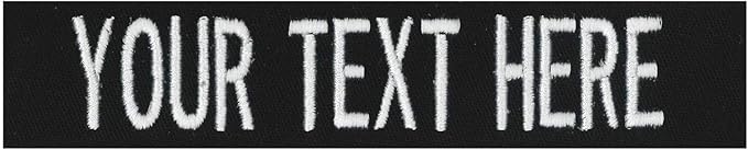 Custom Uniform Name Tapes Solid Colors. Black Fabric, 3.5 Inch Sew on