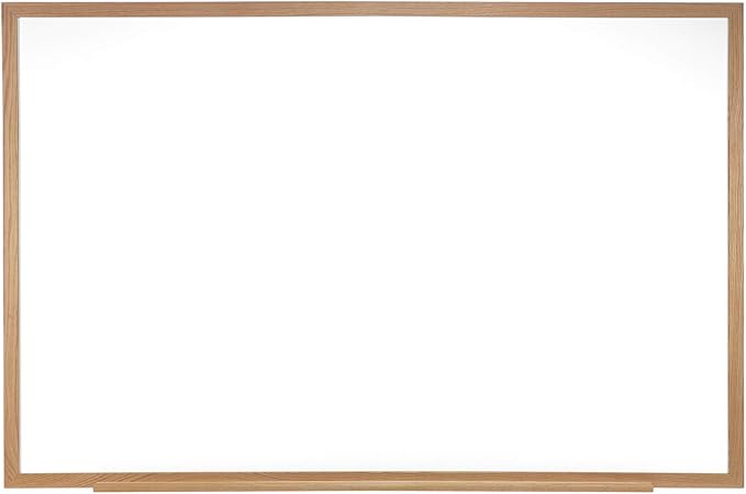 Ghent 4 x 5 Porcelain Magnetic Whiteboard, Wood Frame, 1 Marker, 1 Eraser, Made in the USA (M1W-45-4 )