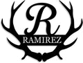 Personalized Monogram Antlers with Initials and Name Sign Custom Last Name Sign Personalized Family Name Sign Personalized Metal Sign Antler Monogram Letter Sign Wedding Housewarming Anniversary Gift