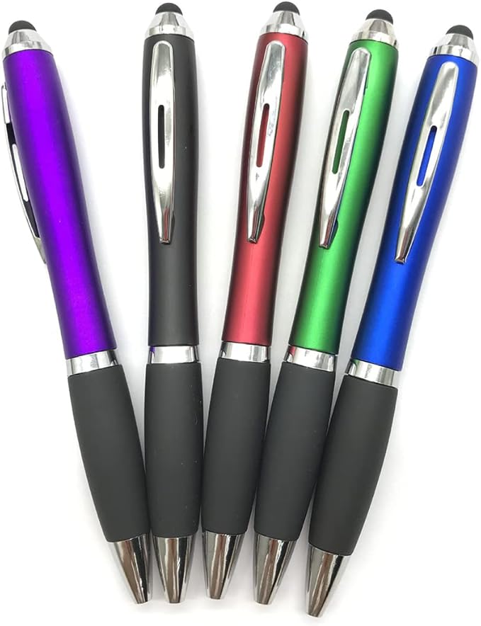 HEYZARDA Personalized Pens with Name Text Icon Logo Engraved for Business Office Custom Ballpoint Pen 50 100 Pcs Optional, Silver