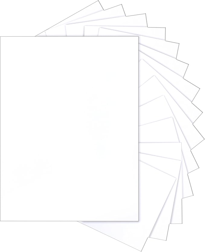 Silunkia 40 Sheets White Cardstock 8.5 x 11 Printer Paper, 75lb White Paper Card Stock for DIY Card Making, Thank You Cards, Business Cards, Wedding Invitations, Certificates, Menus