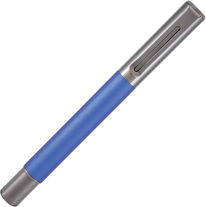 Monteverde USA Ritma Fountain Pen in Blue – Broad Nib, Bold JoWo Stainless Steel, Refillable Ink Cartridge/Converter – Ideal for Executives & Artists