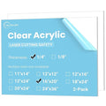 CALPALMY (2-Pack) 16x20 Inch Clear Acrylic Sheet - 1/4 Inch Thick Acrylic Plexiglass Panel for Laser Cutting, DIY Crafts, Signage, and Engraving Projects