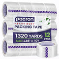 Clear Packing Tape -12 Heavy-Duty Wrapping Tape - 110-Yard Length, 1320 Total Yards 2.88-Inch Wide Strong Adhesive Rolls for Moving Boxes, Office Packaging, Storage Organization & Warehouse Shipping