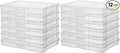 novelinks 12 Pack 5"x7" Clear Photo Storage Boxes – Plastic Picture Organizer Cases with Lids – Photo Keeper Containers for 5x7 Prints, Cards, and Craft Supplies