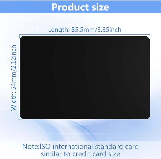 500 Pack - Premium Blank PVC Cards for ID Badge Printers - Premium Quality Black CR80 30 Mil (CR8030) by KLMNDUO - Compatible with Most Photo ID Badge Printers(Black)