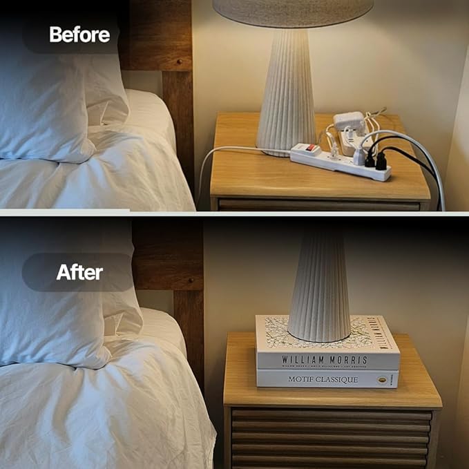 Book Shape Decorative Cable Management Box - Expandable Cable Organizer Box with Magnetic Closure for Home & Office (Gogh Monet, Large)
