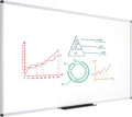 VIZ-PRO Dry Erase Board/Magnetic Whiteboard, 72 x 48 Inches, Large Wall Mounted Board for School Office and Home 6' x 4'