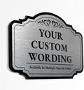 Custom Decorative Aluminum Signs - Personalized Driveway Signs, Waterproof, Made in USA - Metallic Silver, 12x8 inches