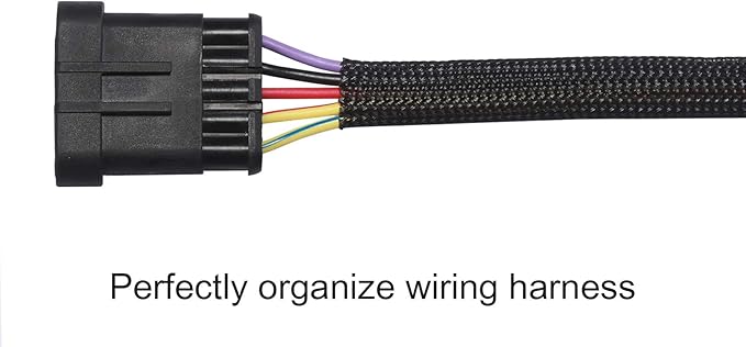 25ft - 1/2 inch PET Expandable Braided Sleeving – Black – Alex Tech Braided Cable Sleeve