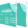 CALPALMY (2 Pack) 1/2" Thick Clear Acrylic Sheets 24" x 36", Pre-Cut Plexiglass Sheets for Craft Projects, Acrylic Signs, Display Cases or Shelving and More - Easy to Cut with Power Saw etc
