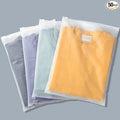 Svaldo Poly T-Shirt Packaging Bags, 50PCS 12x14 Inch Clear Zipper Plastic for Clothes, Pants, Shirt, Sweaters, Resealable Apparel for Clothing Selling, Frosted Zip Lock, 3 Mil