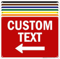 Custom Arrow,Custom Directional Sign, Left Arrow,10x14 Inches, Rust Free .040 Aluminum, Fade Resistant, Made in USA by My Sign Center