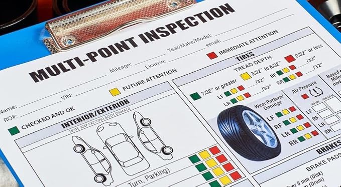Visual Vehicle Inspection Report – 2-Part Carbonless Vehicle Checklist, Snap-Out Auto Service Forms, Fleet Maintenance Logs, Car Checkup Sheets - White & Canary 8.5"×11" - Pack of 1000