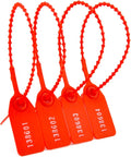 1000Pcs Plastic Tamper Shipping Seals Pull-Tite Security Seal Signage Numbered Fire Extinguisher Tags Zip Ties Labels Disposable Self Locking for Logistics, Luggage,Transport (Red, 1000pcs)