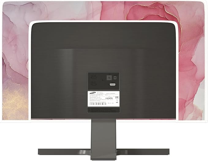 Baocicco Abstract Waterproof Television Cover with Pink Marble Design 70 Inch Full Body Cover for TV Screen Weatherproof Dust-Proof TV Screen Covers Sleeve Compatible with LED OLED Desktop