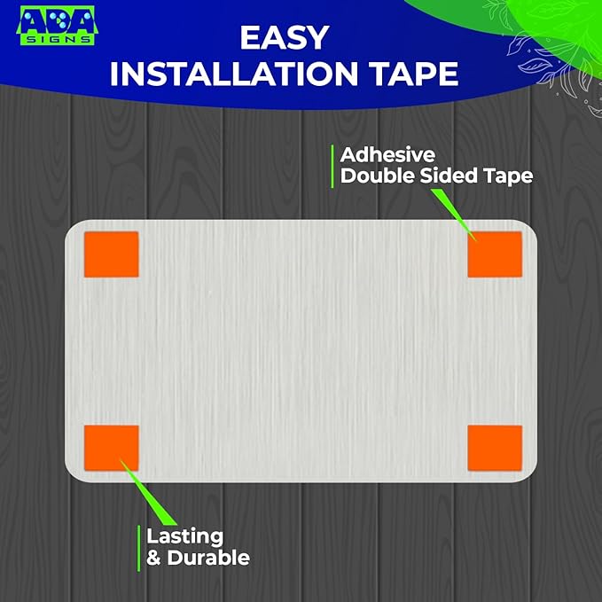 ADASigns Equipment Room Sign 7" W x 4" H - Durable Brushed Aluminum with Grade 2 Braille - Easy Installation with Strong Double Sided Tape - ADA Compliant Office Door Signs for Businesses & Offices