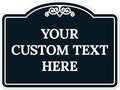 Custom Decorative Sign, Personalized Metal Sign for Business, Driveway, Home, Airbnb, Office Door Plaque, Black Background Sign, 18x24 Inches, ACM, Fade Resistant, Made in USA by Sigo Signs