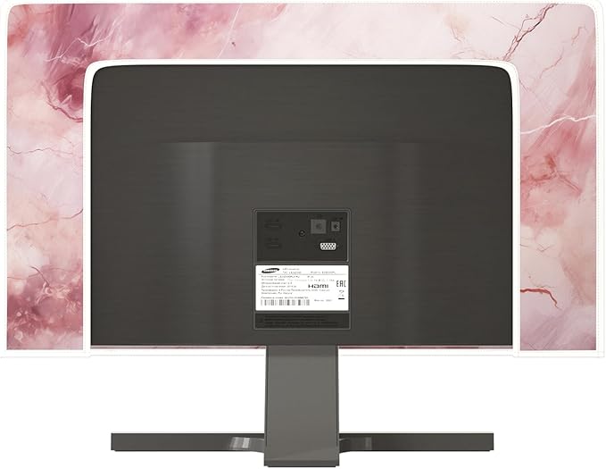 Baocicco Fashion Pink Marble Waterproof Television Cover 37, 38, 39 Inch Full Body Covers for Television Screen Panel Case Computer Sleeve Compatible with PC, Desktop and TV LED LCD OLED