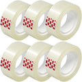 Turxayox 6 Rolls Transparent Tape Refills, Clear Tape, Hand Tearable, 3/4 x 1000 Inches, Glossy Gift Wrapping Tape for Dispenser, Office, School, Home