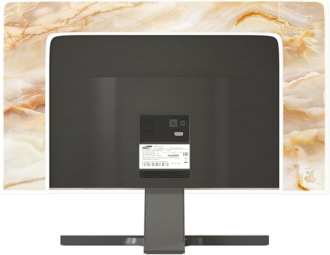 Baocicco Abstract Waterproof TV Screen Cover with Marble Design Aesthetic Television Covers for Xmas Decoration Anti-Static Dustproof Protective Cover for LED LCD OLED TVs 37, 38, 39 Inch