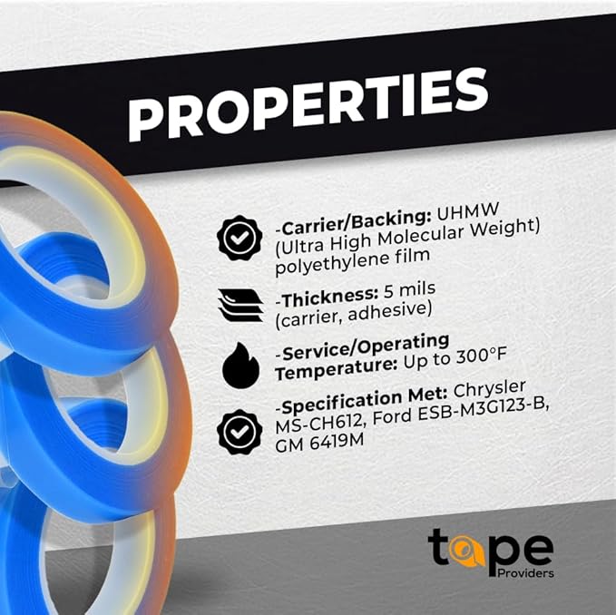 WOD SPT7A UHMW Polyethylene Transparent Film Slick Tape, 3/4 inch x 36 yd. Aggressive Adhesive - Ideal For Squeak Reduction, Drawers, and Bearings